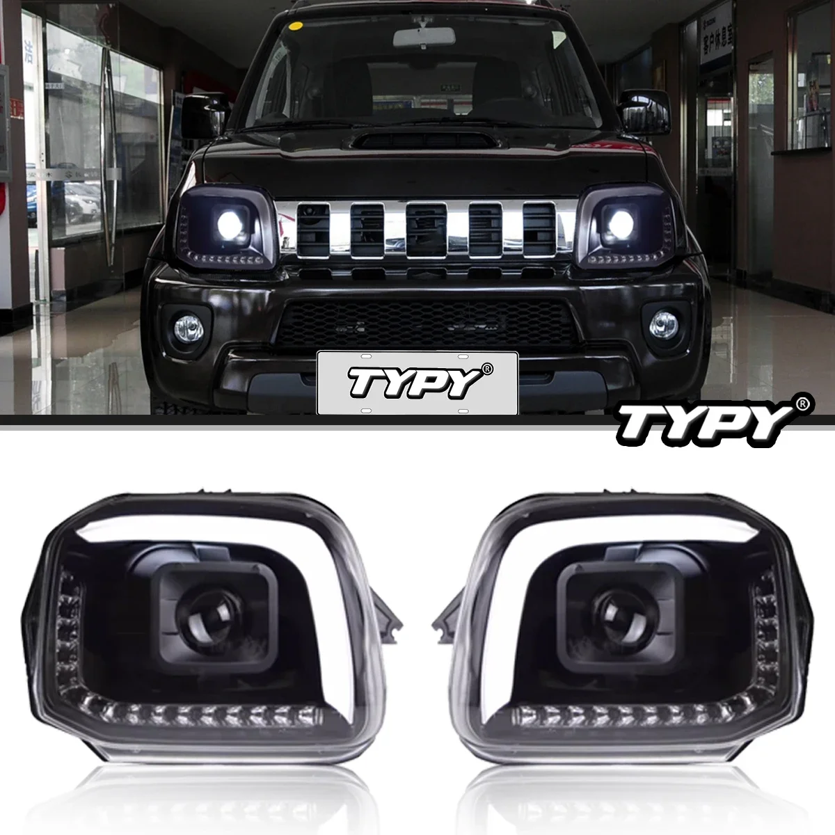 

TYPY автомобильные фары для Suzuki Jimny 2007-2015 светодиодные автомобильные лампы дневные ходовые огни динамические указатели поворота автомобильные аксессуары
