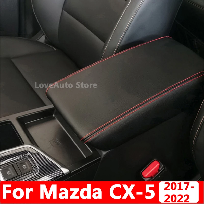 

For Mazda CX5 CX-5 KF 2017-2022 Car Central Armrest Box Cover Protective Pad Cover Handrail Cushion Car Interior Modification