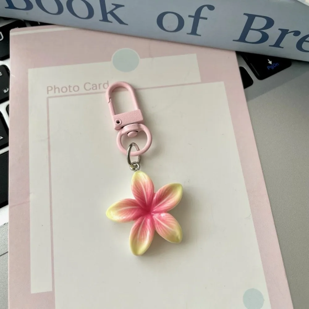 Cute Resin Flower Keychain Colorful Car Key Ring Floral Keychains Backpack Hanging Decoration