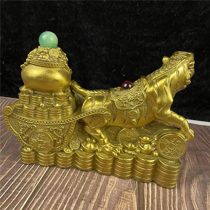 Guyunzhai Brass Tiger Cornucopia Decoration Company Front Desk Shop Cashier Zodiac Animal Crafts