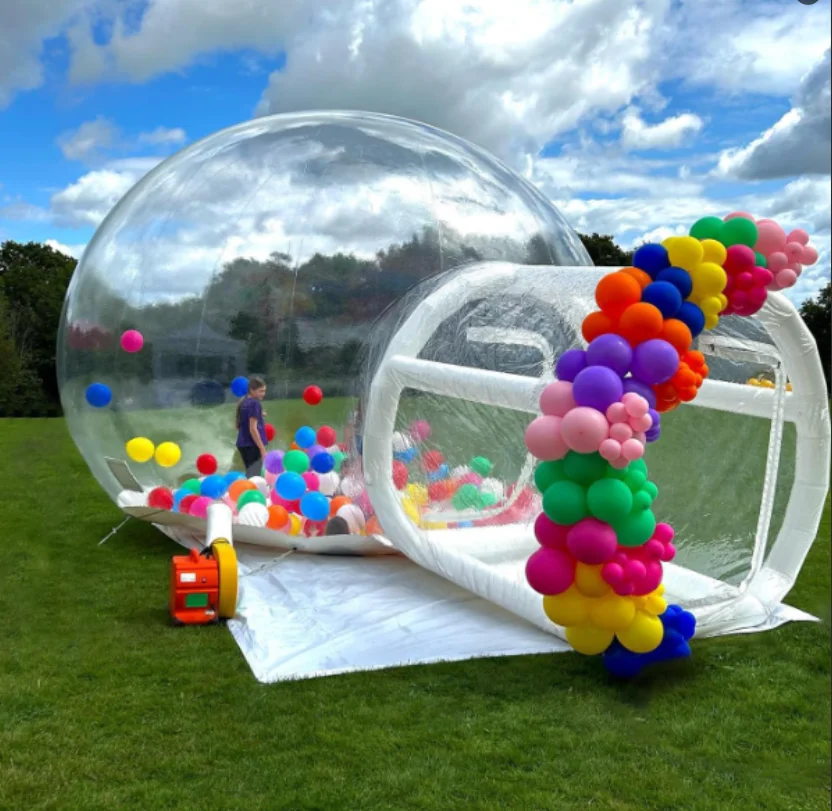 Outdoor Transparent Inflatable Bubble Tent With Balloons Inflatable Bubble House
