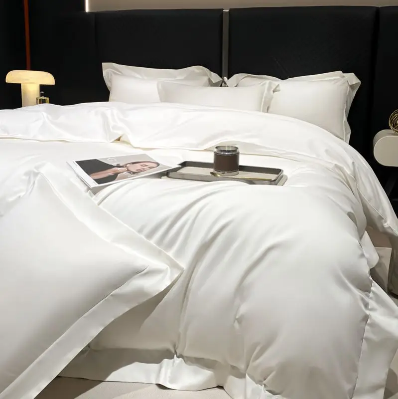 

600TC Egyptian Cotton Luxury Bedding Sets White Pink Grey Blue Duvet Cover Bed Sheet Or Elastic Band Fitted Sheet Pillowcases