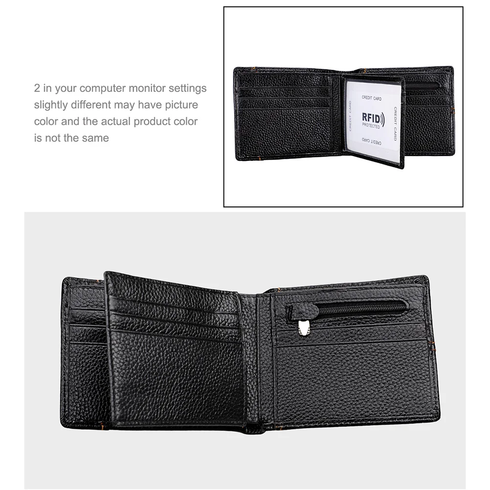 

1pc Anti-Skimming Vintage Short Wallet For Men Large Capacity Coin Purse Daily Use Mad Horse Wallet