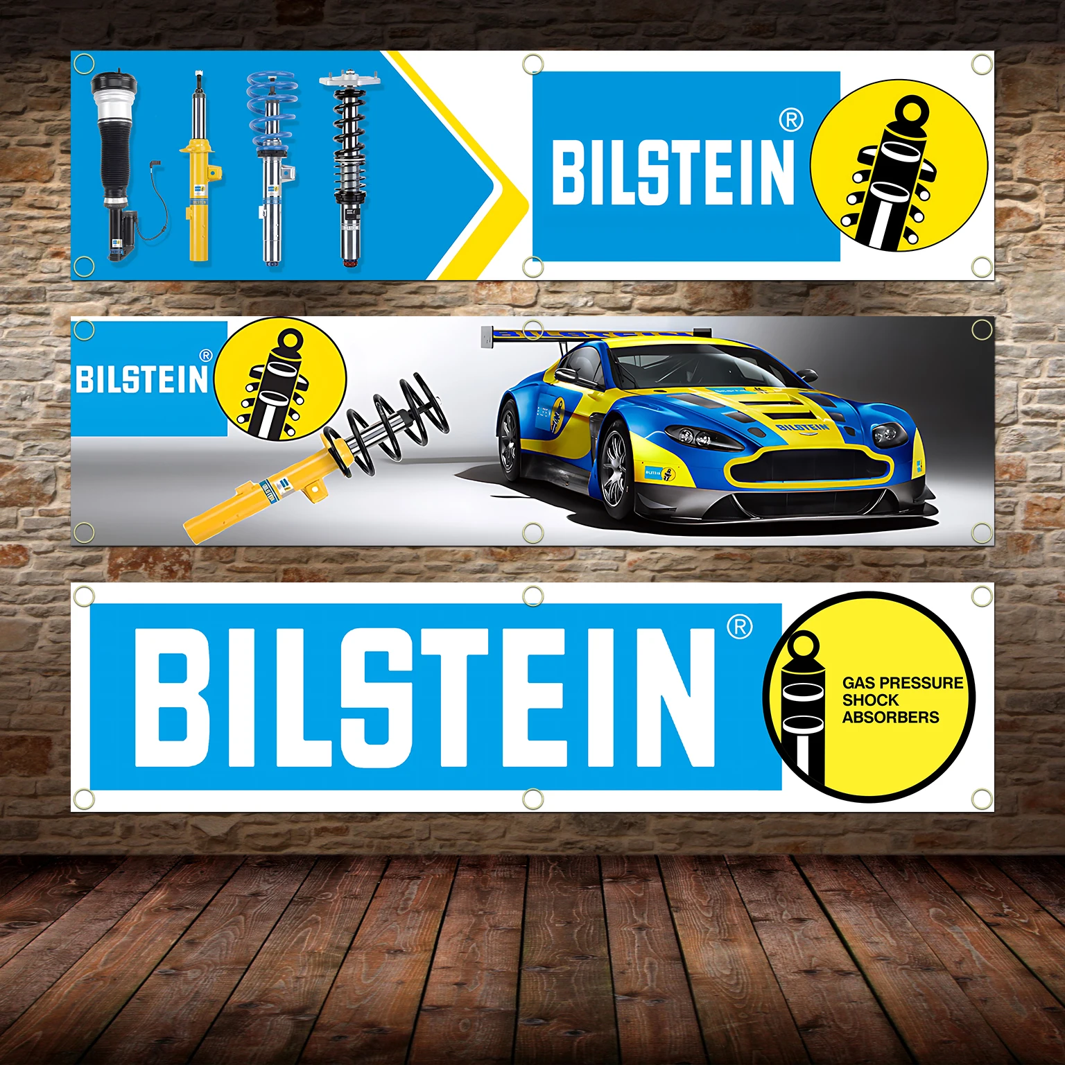 60X240cm B-Bilsteins Banner Flag Polyester Printed Garage Wall Art Outdoor Decorations Tapestry With Brass Grommets