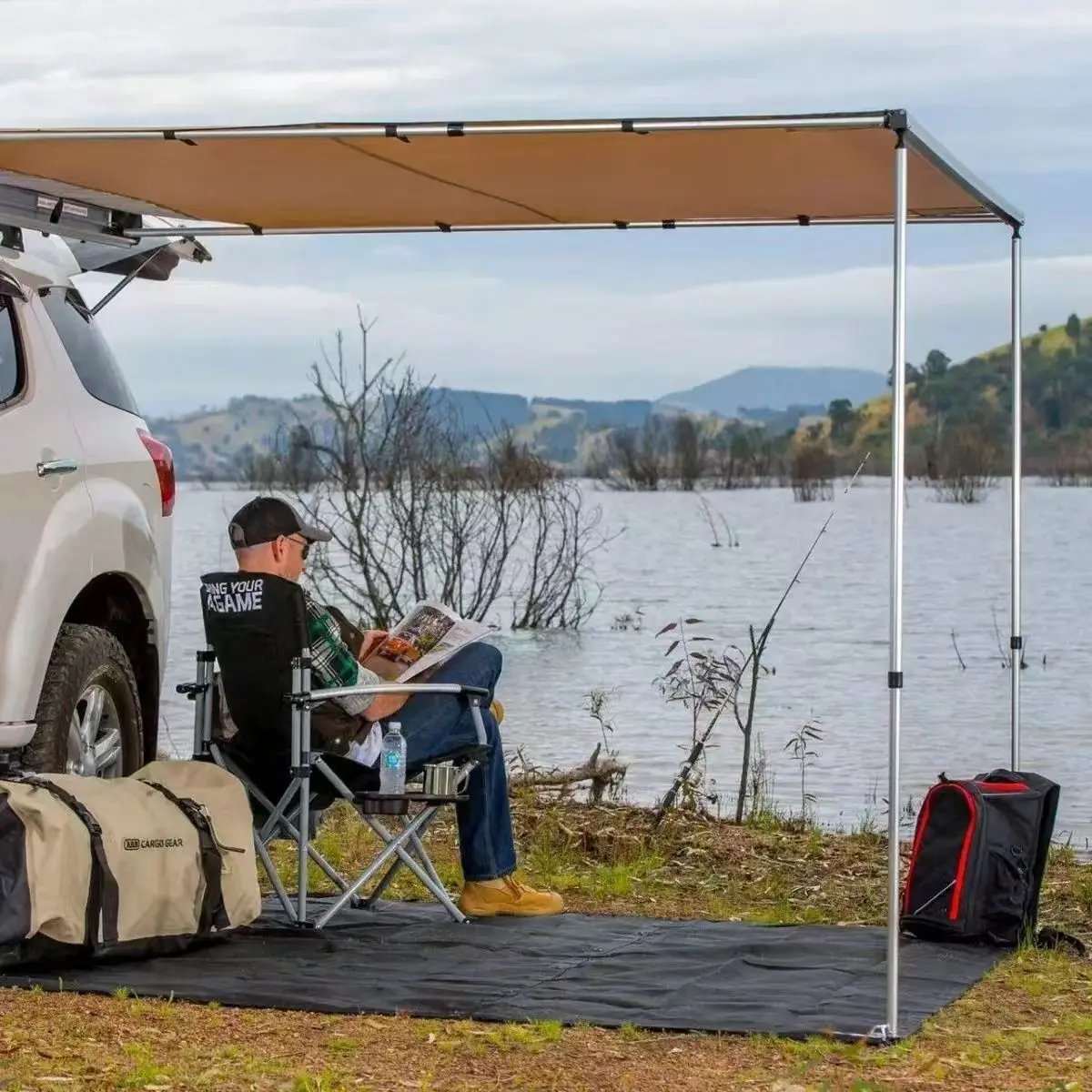 2026Premiu SUV/4WD Car Side Awning Tent Custom Aluminum Alloy Shell, UV Protection & Waterproof Sun Shelter For Offroad Vehicles