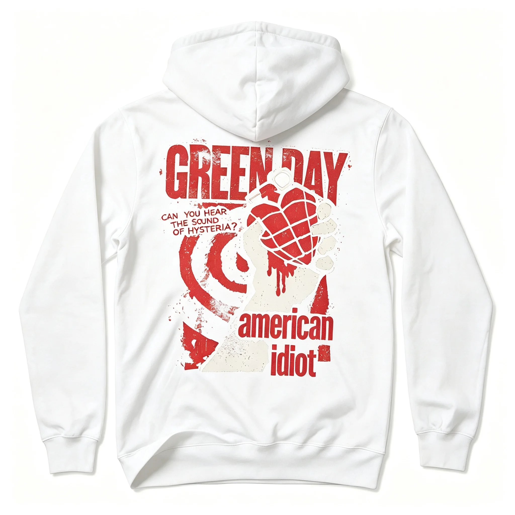 Green Day American Idiot Hysteria Hoodie Herren Rockmusik Klassisches Band-T-Shirt -ärmeliges Damen Mode Street Top Streetwear Hoodie – Detail 9