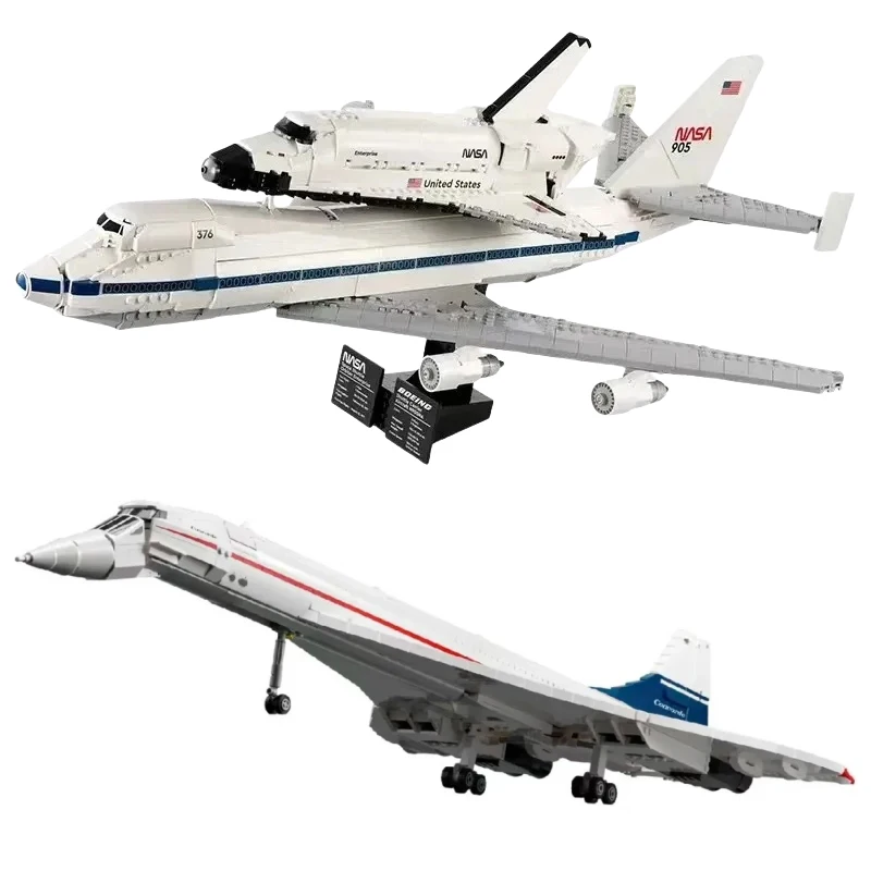 2083pcs 2417pcs Large Concorde Aircraft Shuttle Transport Airplane Model 10318 10360 Home Decoration Assembly Christmas Gift