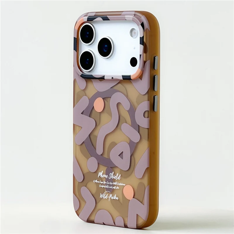 Trendiges Graffiti-Muster für MagSafe Wireless Charging Hülle für iPhone 17 Air, 17 Pro, 16, 15, 17 Pro Max – Matt, stoßfest, magnetisch