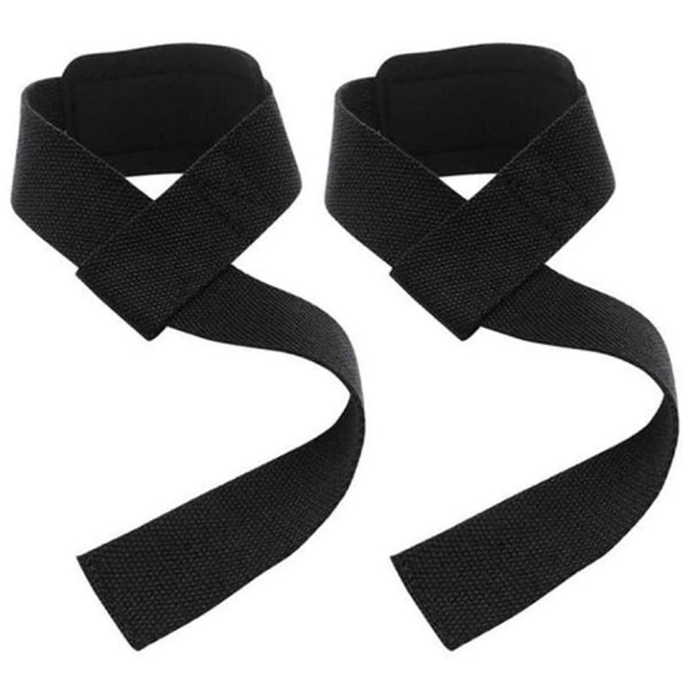 Black Adjustable Non-slip Weightlifting Straps,Pull up&Powerlifting Strength Training Deadlift Wrist Protection,Increase Grip