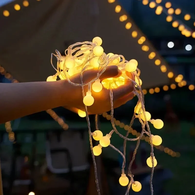 6 متر في الهواء الطلق LED سلسلة ضوء USB/بطارية تعمل بالطاقة الكرة مقاوم للماء حديقة الممر فناء ضوء الزخرفية زينة عيد الميلاد
