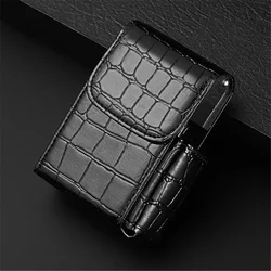 PU Leather Cigarette Case with Lighter Bag Tobacco Pouch Men‘s Card Holder Best Gift for Business Men Women Smoking Accessories