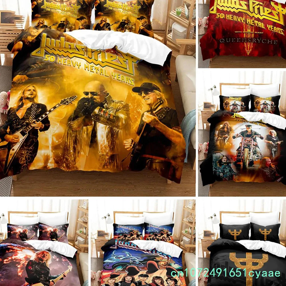Hip Hop Band Judas Priest Bedding Set Duvet Cover Bedroom Comforter Single Twin King ​Size Quilt Cover Home Textile 2/3PCS