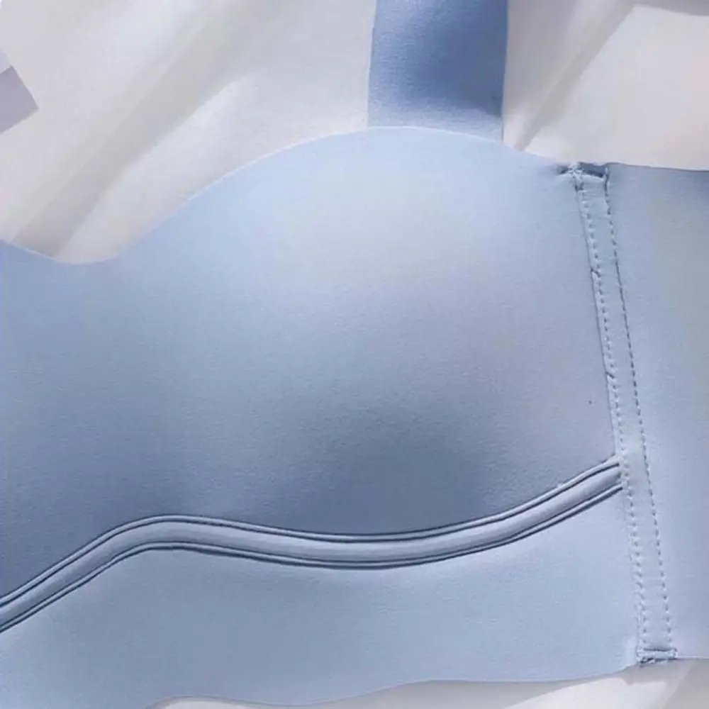 Sutiã sem costura sólido sem costas sem fio bralette push up sutiã feminino resfriamento de ar beleza volta reunido sutiã verão