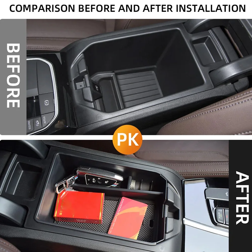 Pour BMW X3 G01 2018 - 2024 X4 G02 2019 - 2024 Boîte de rangement pour accoudoir de voiture en ABS, organiseur de console centrale, accessoires auto