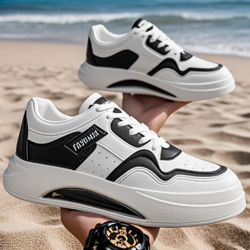 Новая дышащая мужская обувь 2025 года, корейская версия всех спортивных повседневных туфель, износостойкие нескользящие маленькие белые туфли