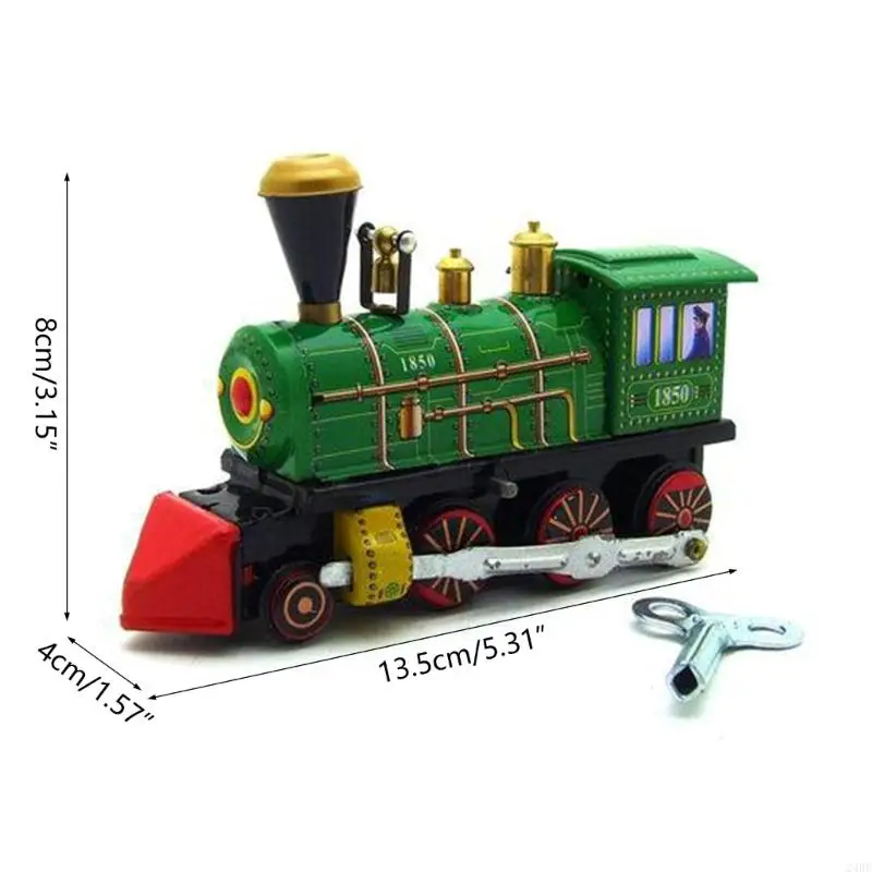 24BE Clockworks Toy Vintage Wind Up Toy Locomotive Train Train Train Wind Up jouet véhicule jouet Tin Toot Toot