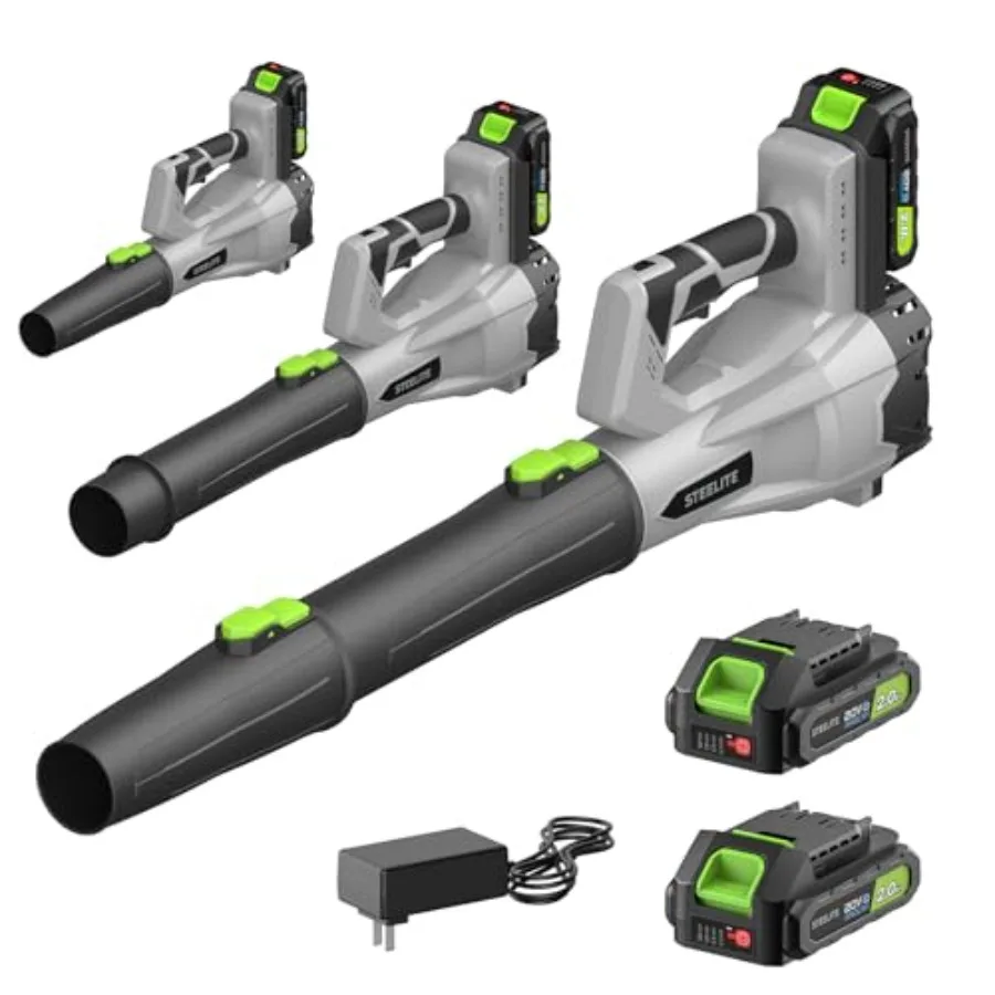 

Аккумуляторная воздуходувка 21В, 150 миль/ч, 600 CFM, высокопроизводительный воздушный поток, легкая электрическая воздуходувка для ухода за газоном и уборки патио