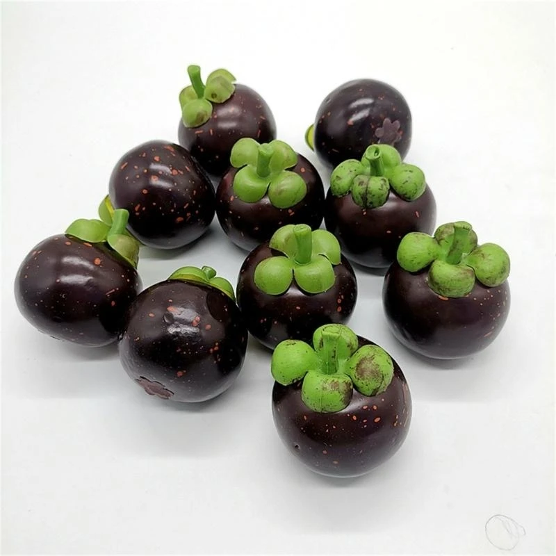 

10pcs Realistic Fruit Artificial Mangosteens Simulations Fruit Decorative Fake Model Display Photography Props Toy 15UB