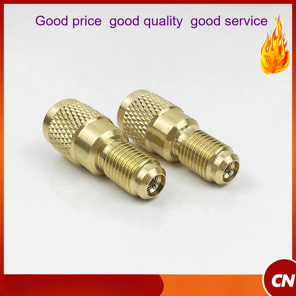 

Переходник шланга коллектора переменного тока от R22 до R410a, раструб SAE 1/4 дюйма со встроенным сердечником клапана для вакуумного насоса и хладагента