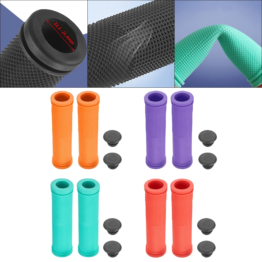 

Mountain Bike Speed ​​Road Bike Fixed Gear Bike Rubber Grips Hand Grips Inner Diameter 22.2mm Black Red Green Purple Orange