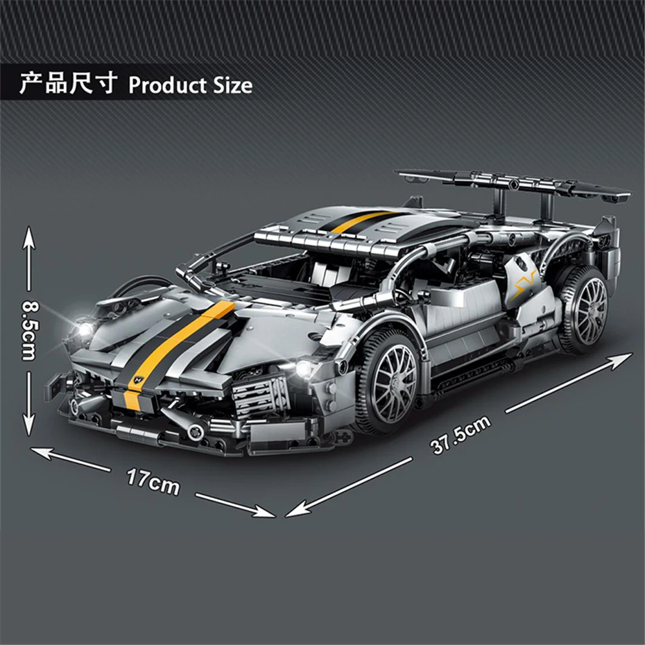 High-tech Famour High Speed Racing Car Building Toys for Boys 1337pcs Sport Car Building Blocks Sets MOC Bricks Christmas Gifts