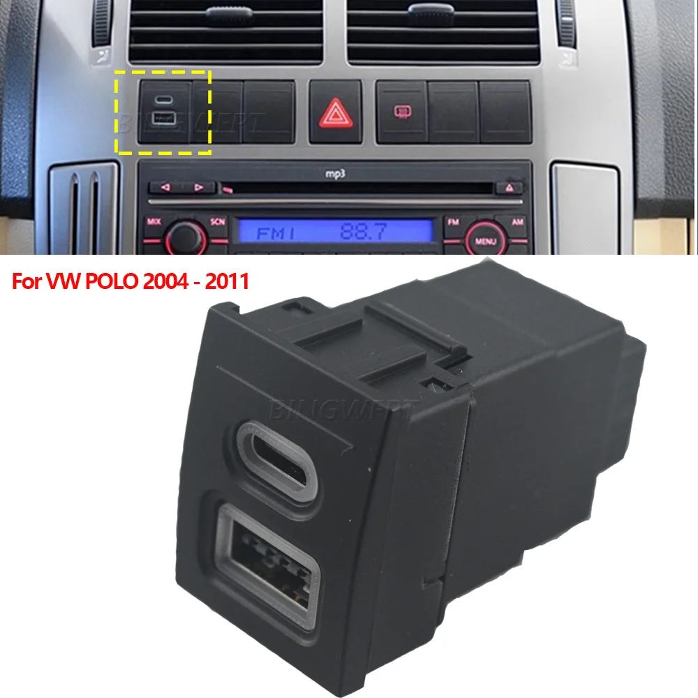 

For Volkswagen 04-09 POLO USB car PD port fast charging QC3.0 fast charging