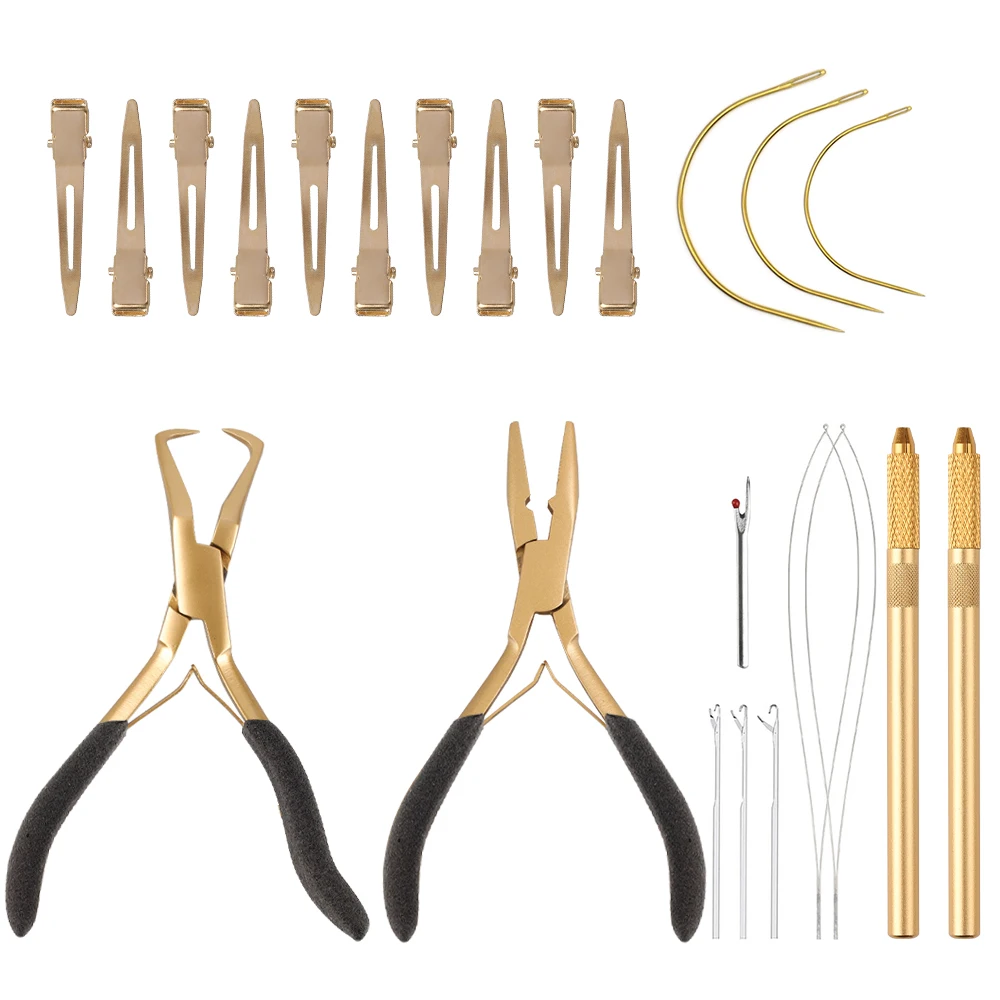 

Щипцы для наращивания волос, плоскогубцы для микробусинок, металлические зажимы для волос, игольчатый нитевдеватель, петля, инструмент для наращивания утка