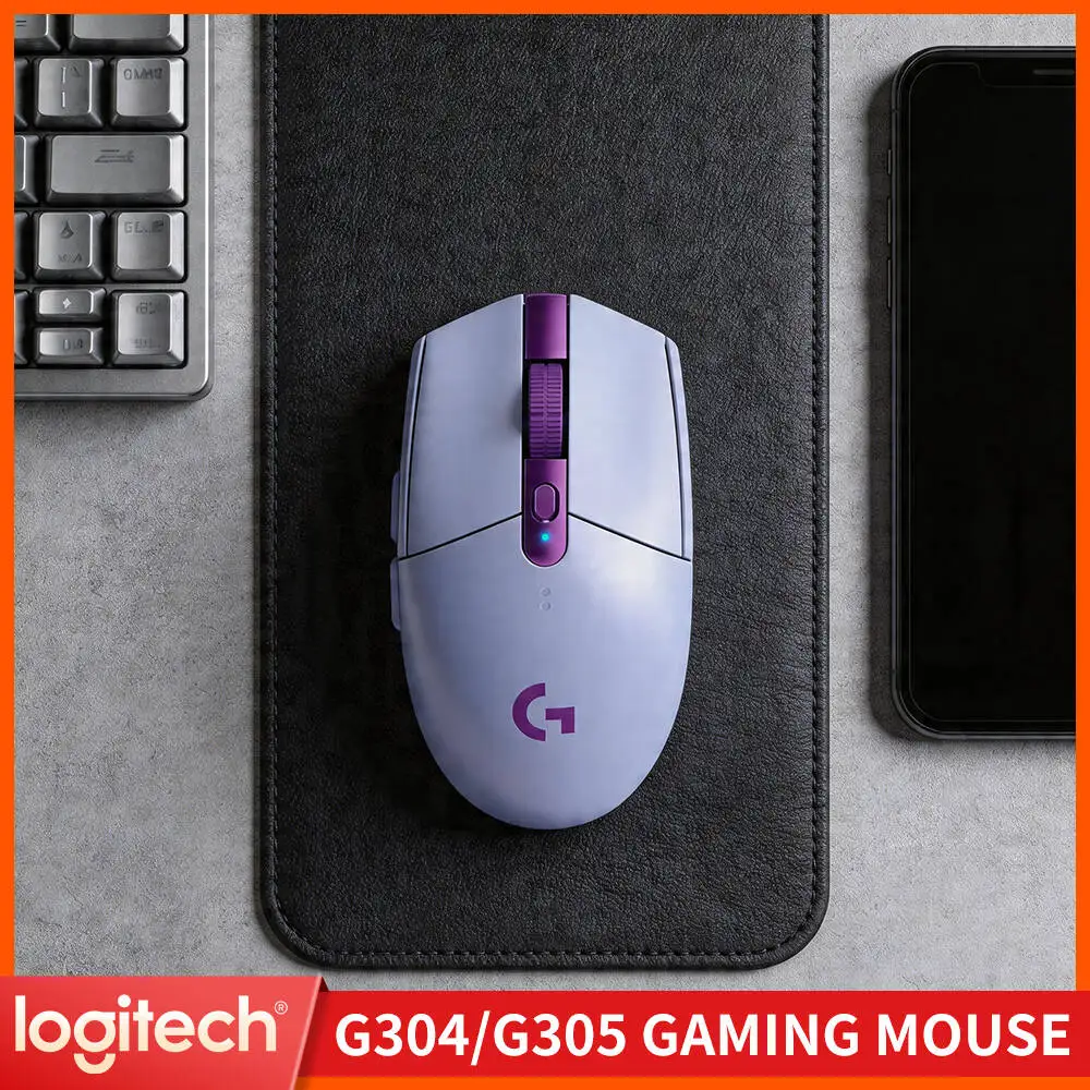 Logitech G304 LIGHTSPEED Wireless Mouse 12000 DPI HERO Sensor 1ms Latency 250hr Battery Comfortable Fit Users
