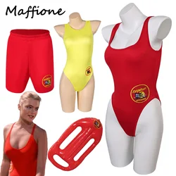 CJ Parker Cosplay Sexy Swimsuits Costume 1989 TV Baywatch Roleplay Women Red Bikini Swimwear Set Summer Beach Party Clothing