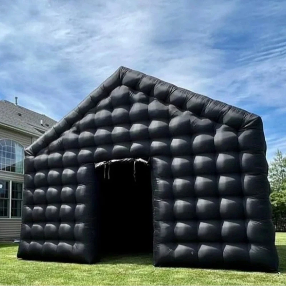 7x5m Disco tent Black Cube Blow Up Bar Tent Inflatable Nightclub Portable Inflatable Party Tent Free Air Shipping