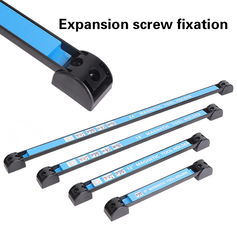 8,12,18,24 بوصة حامل الأدوات المغناطيسي شريط الأدوات الثقيلة ، توفير المساحة المعادن المنظم رف أداة لورشة المرآب المنزل