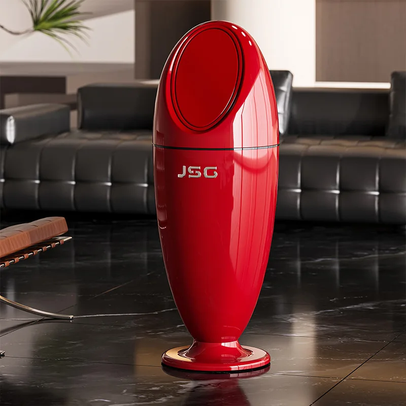 Luxury Trash Can Minimalist Movable Portable Waste Bins Bidirectional Lid Opening Wastebasket Kitchen Large Capacity Trash Bin