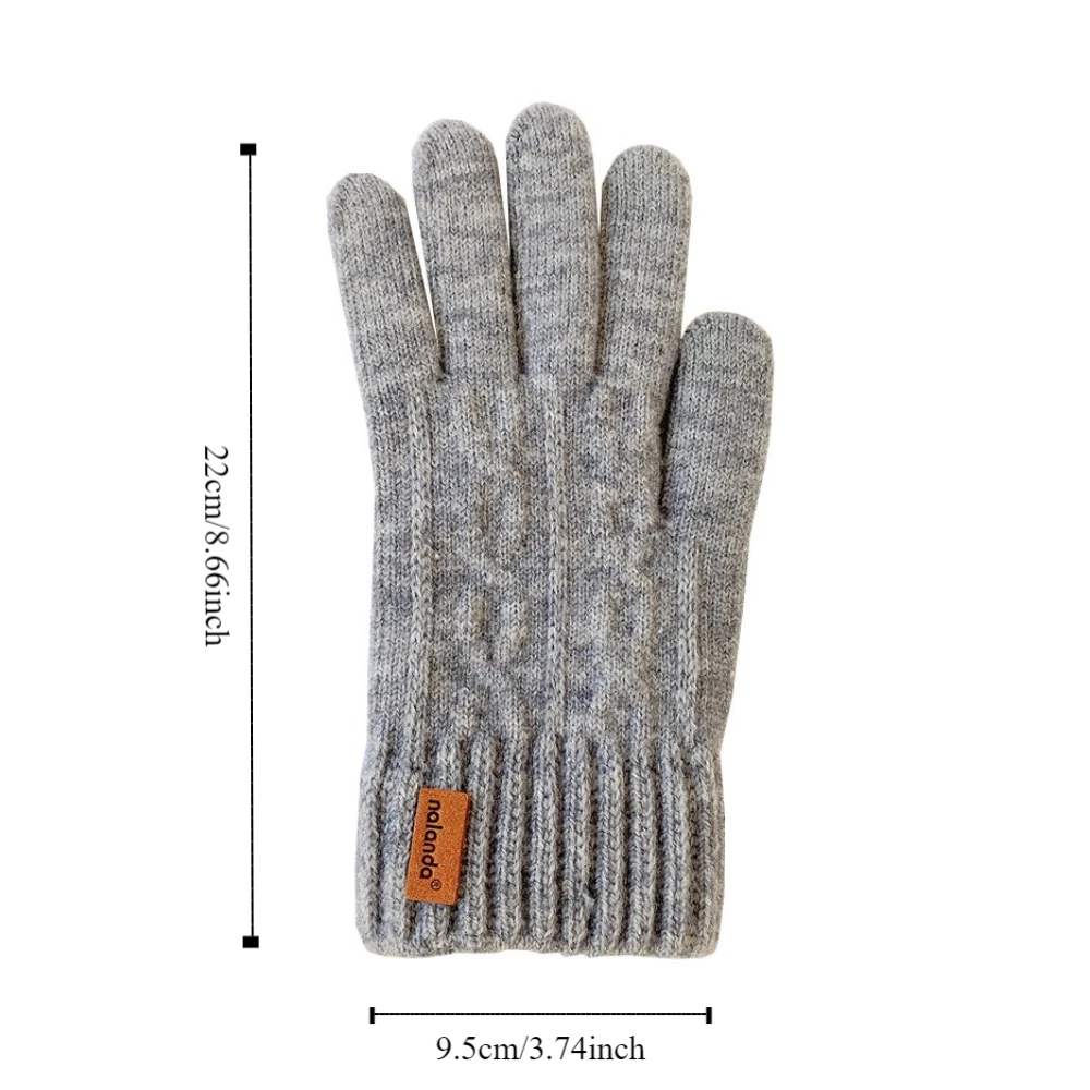 خمسة أصابع أفخم قفازات الحياكة الكورية نمط يندبروف كامل فنجر القفازات قفازات ركوب الدراجات الدافئة الدراجات القيادة قفازات الرجال