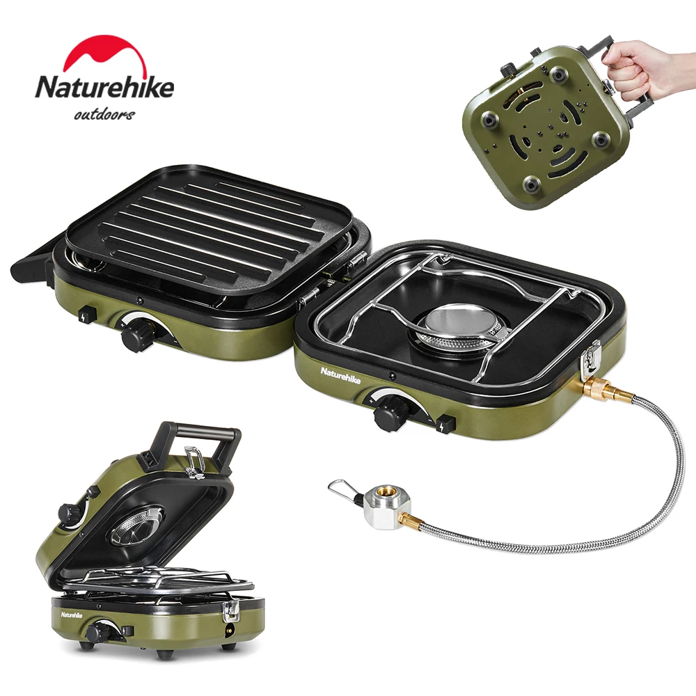 Naturehike Dual Fire Folding Gas Stove Outdoor Portable Picnic Equipment Camping Cookware NH22RJ003