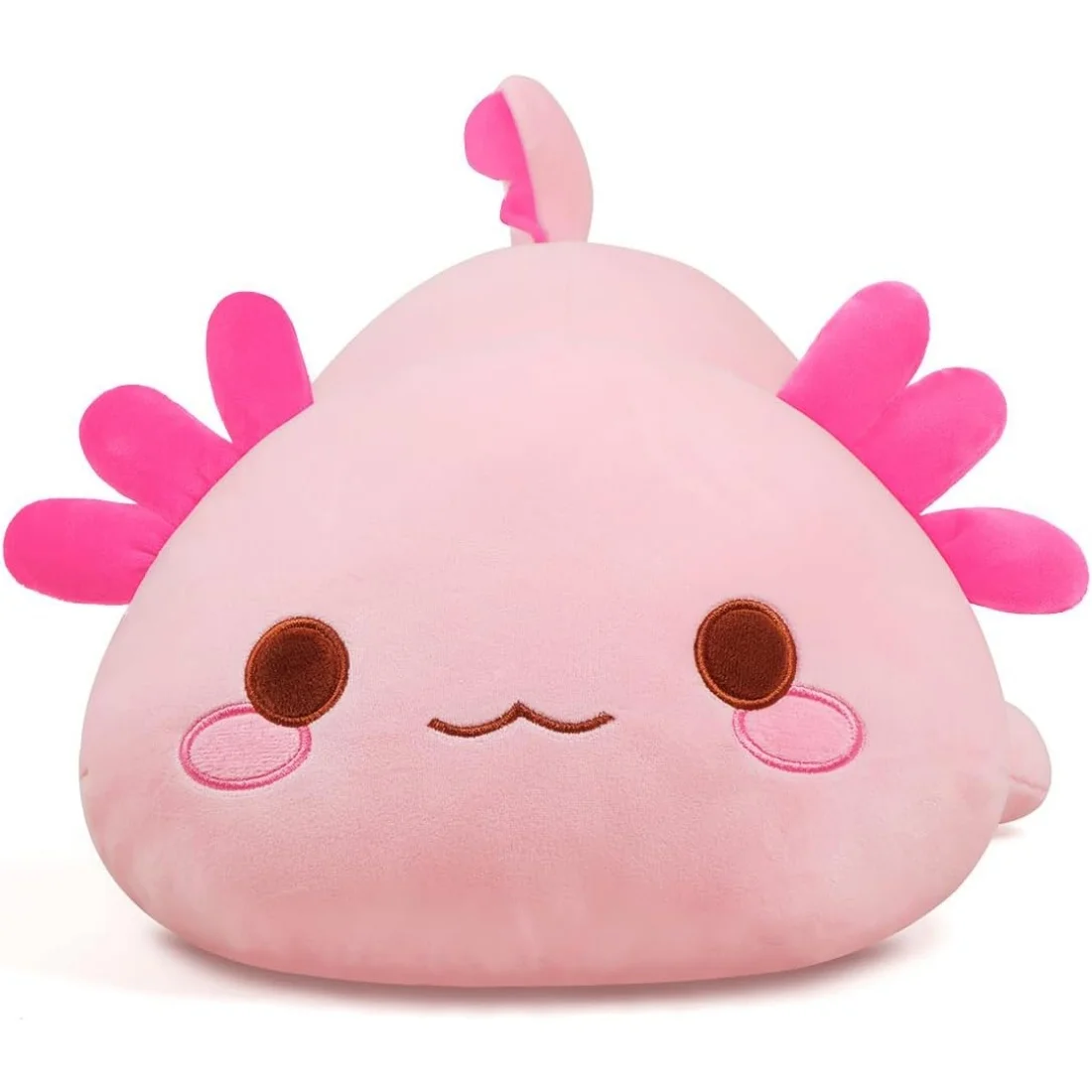 وسادة أكسولوتل قطيفة سوداء مقاس 12/20 بوصة، لعبة محشوة لطيفة وناعمة على شكل أكسولوتل، هدية رائعة للأطفال والكبار