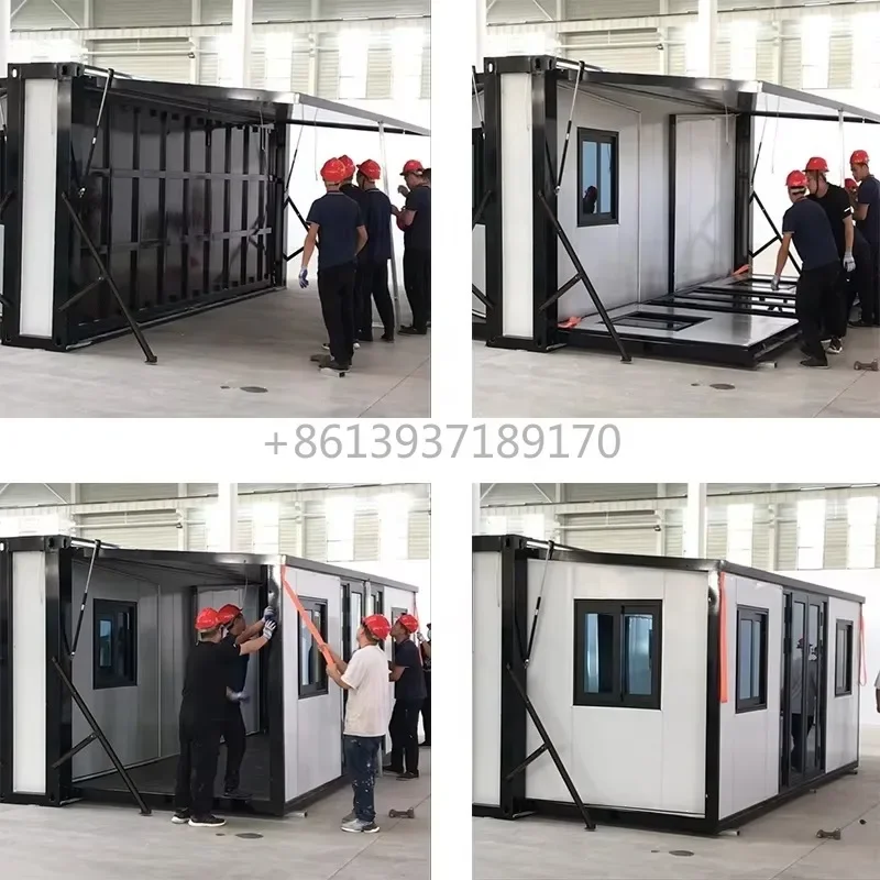 Small 20 Ft 40 Ft Habitable Container Case Integrated Expandable Folding House Tiny Container Room Prefab House