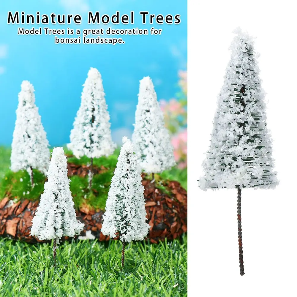 Plastic Model Train Building Landscape Accessories Railroad Decoration Miniature Flower Tree Artificial Scenery Trees