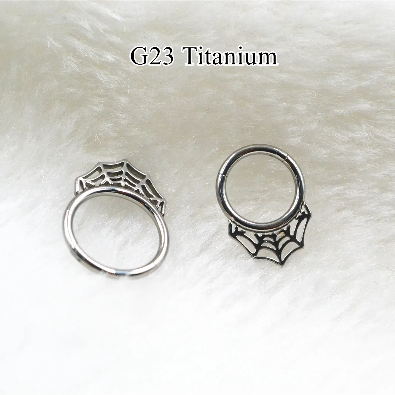 20pcs Body Jewelry Piercing -G23 Titanium Spider Shape Ear Helix Daith Cartilage Tragus Upper Earring Nose Clicker Septum Ring