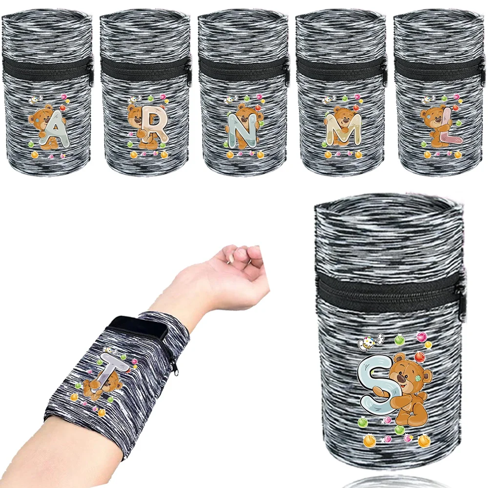 Sports Wristband Bags Wrist Protector Running Sport Safety Grey Series Support Brace Wrap Wristband bear Style Wrist Brace Bag