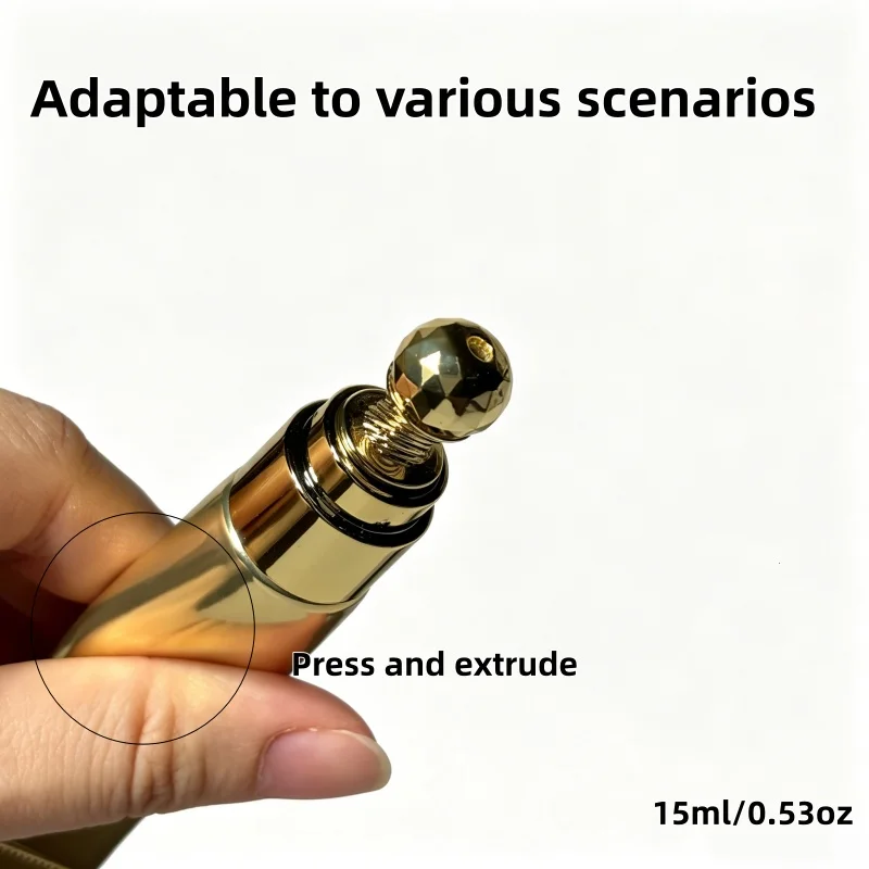 【Logo Custom】50Pcs Lip Gloss Tube Cosmetics Packaging Bottle 15ml Empty Diamond-shaped Metal Applicator Squeeze Lip Balm Tube