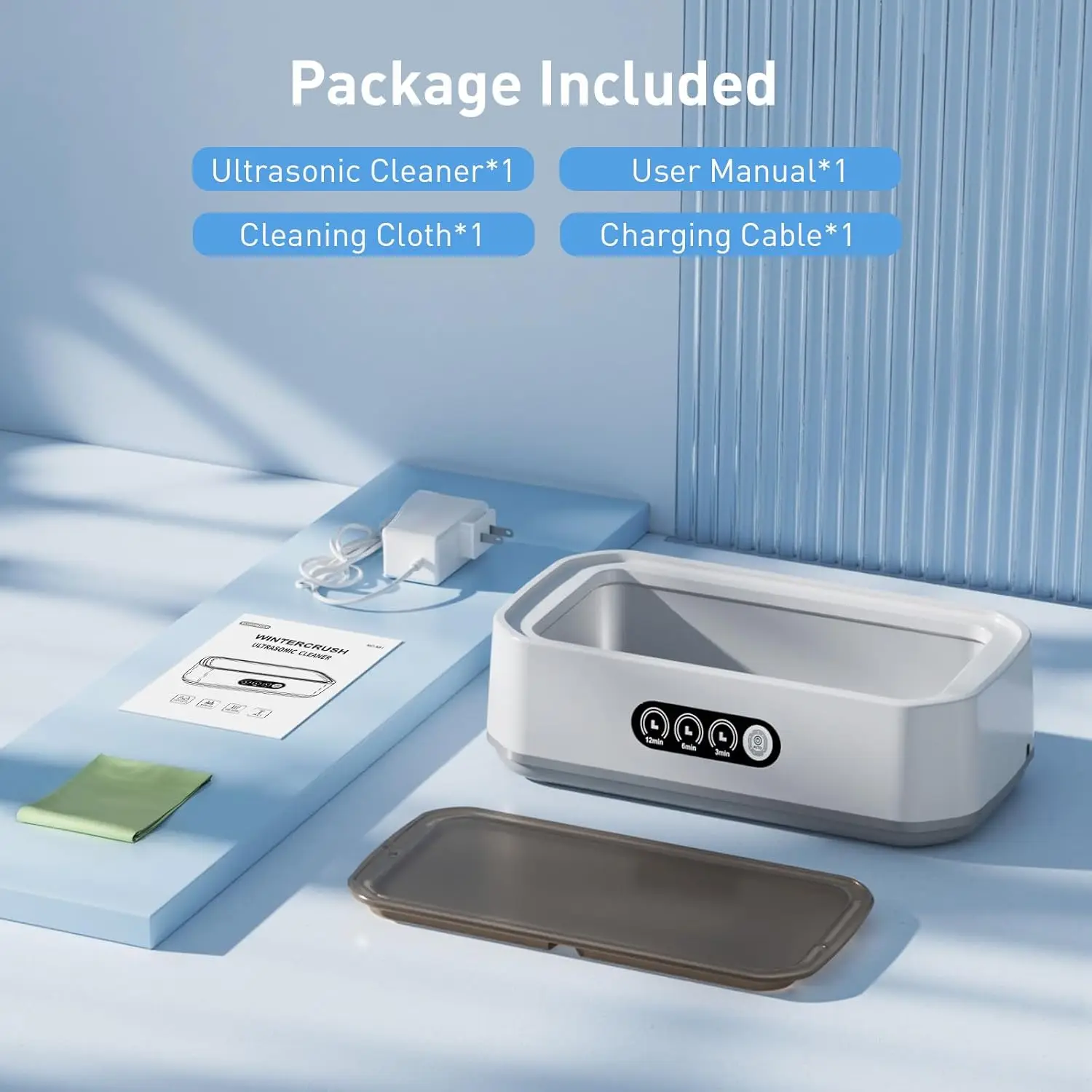 منظف التجنيب بالموجات فوق الصوتية للأسنان: منظف المجوهرات 50 كيلو هرتز آلة التنظيف العميق - جراب تنظيف الأسنان 650 مل لـ D