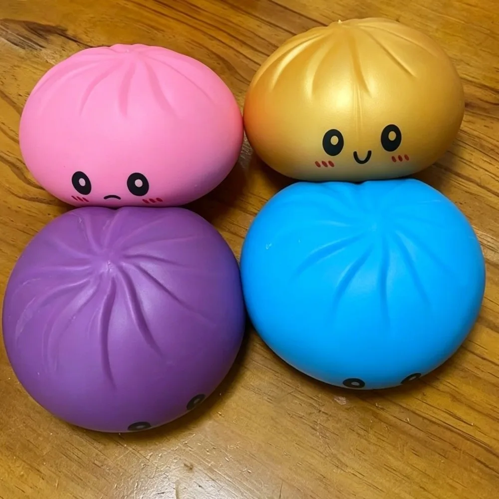 16cm Extra Large Big Dumplings Squeeze Toy with Steamer Soft Steamed Stuffed Bun Squeeze Pinch Le Slow Resilience Fidget