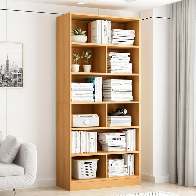 

HYS bookshelf modern simple home floor-to-ceiling wall multi-grid storage display cabinet free combination multi-layer shelf