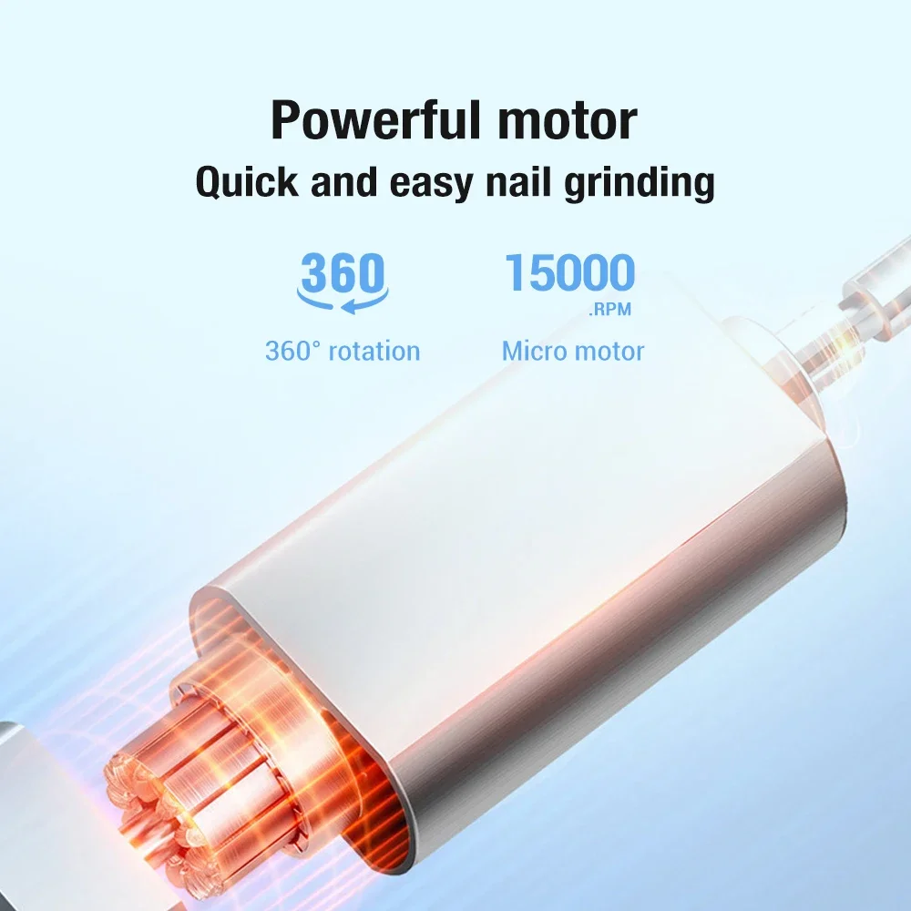 3Gear Electric Nail Drill with Light 4 In 1 Professional Electric Nail File Kit for Acrylic Gel Nails Manicure Pedicure Home Use