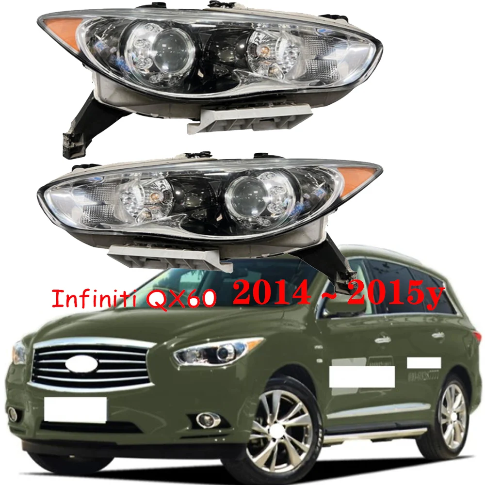 

1pcs secondhand car bumper headlamp For Infiniti QX60 headlight 2014~2015y head lamp for Infiniti QX60 fog lamp