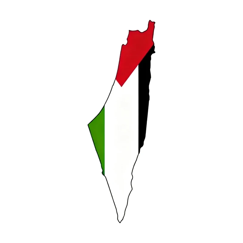 Funny Wall Sticker Palestine Gazza Jews Flag Map Car Styling Motorcycle Decorative Accessories Decals