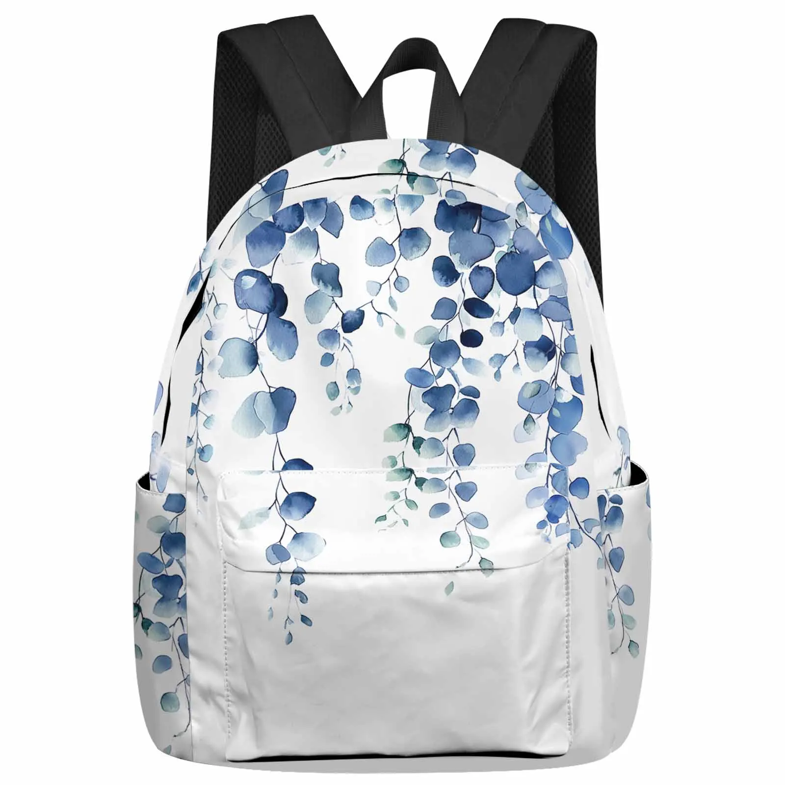 

Eucalyptus Leaves Hand-Painted Vine Backpack School Bags for Teenagers Students Laptop Bag Women's Casual Travel Backpack