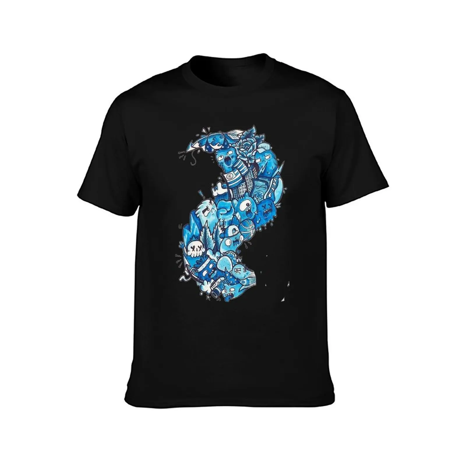 Doodle T-Shirt Fashion Pattern Printed Tee Shirt