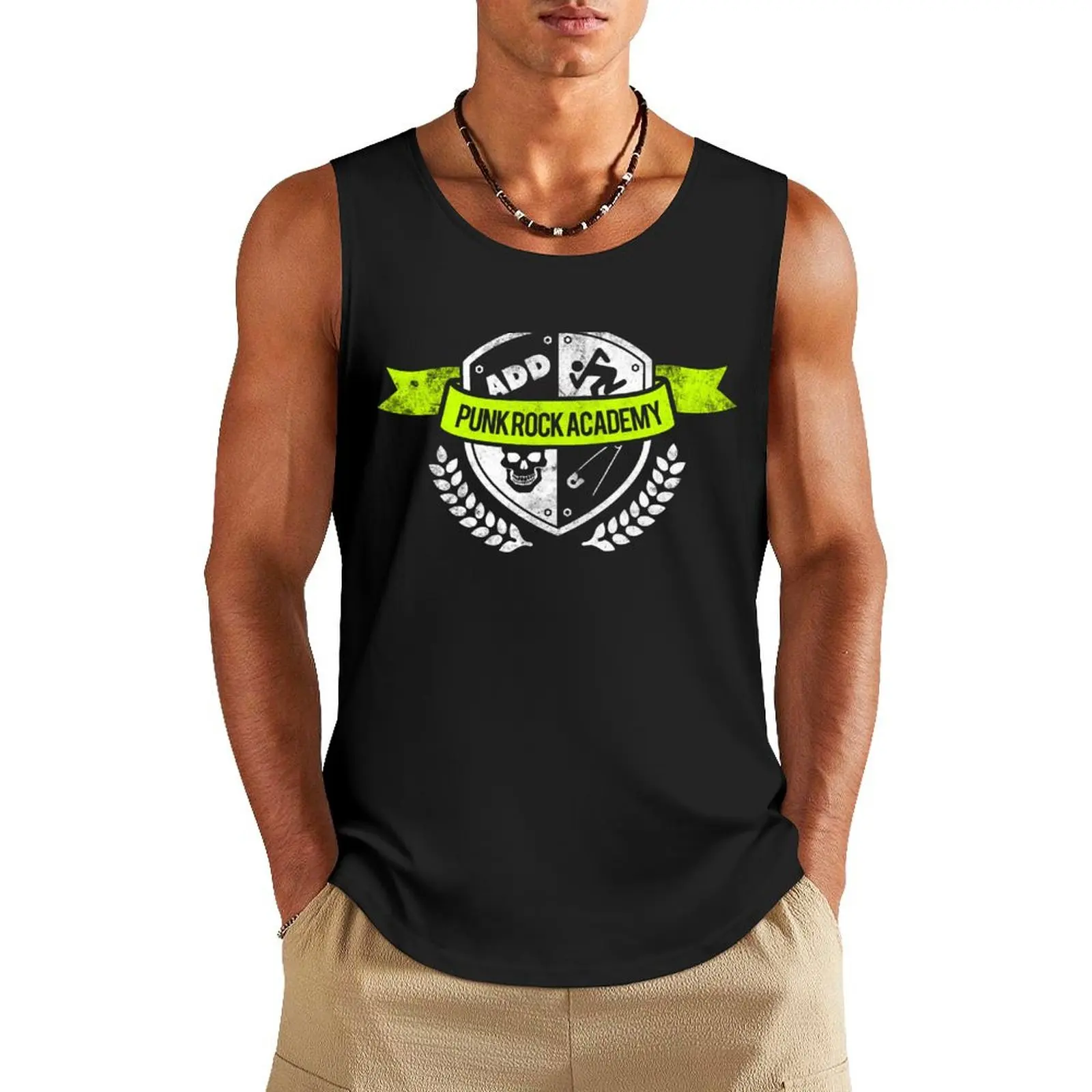 Punk Rock Academy Tank Top T-shirt male Man gym clothes tops sleeveless shirts