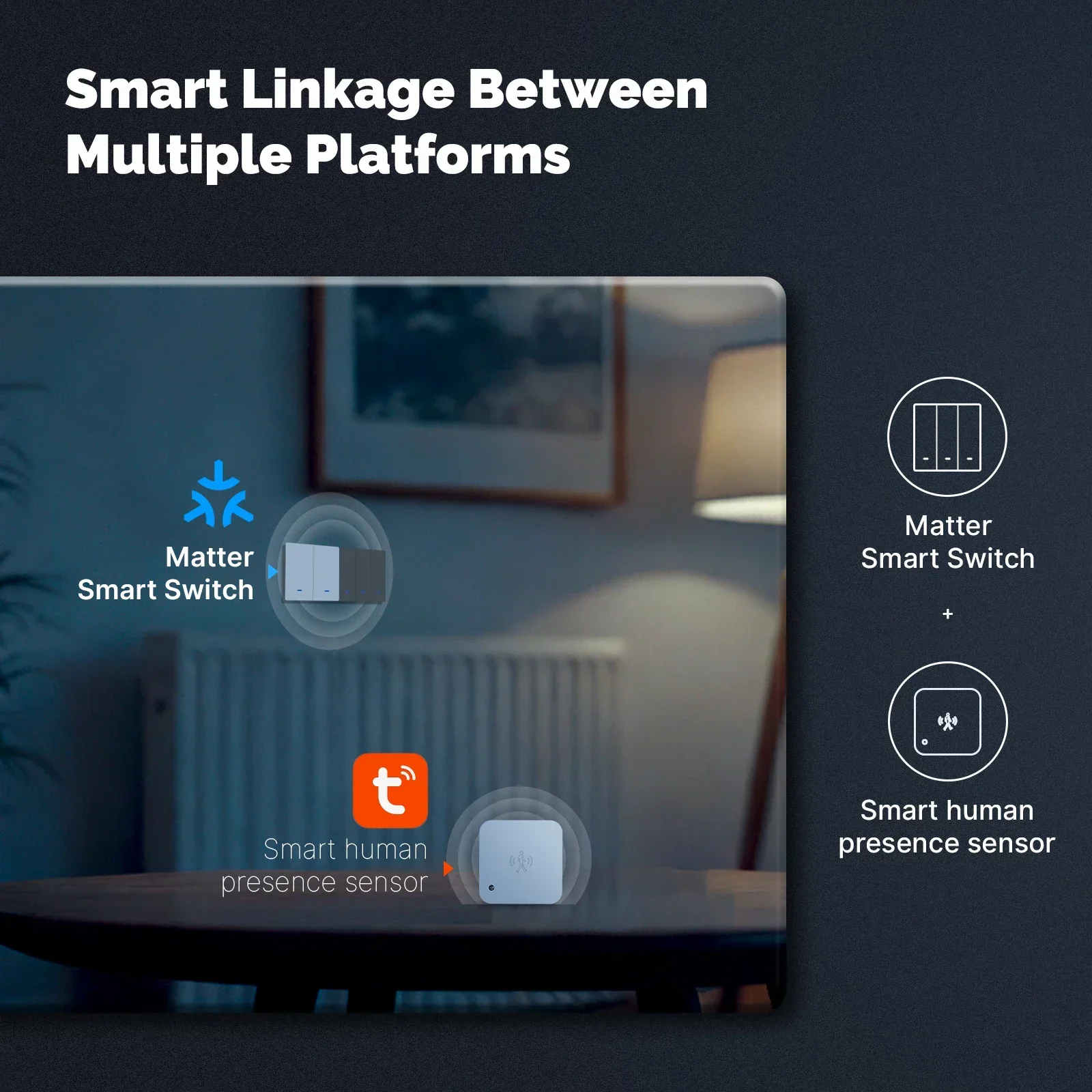 MOES Matter Tuya WiFi 스마트 라이트 버튼 스위치 EU Verison 원격 제어 Alexa Google 홈 Apple Homekit Smartthings와 함께 작동